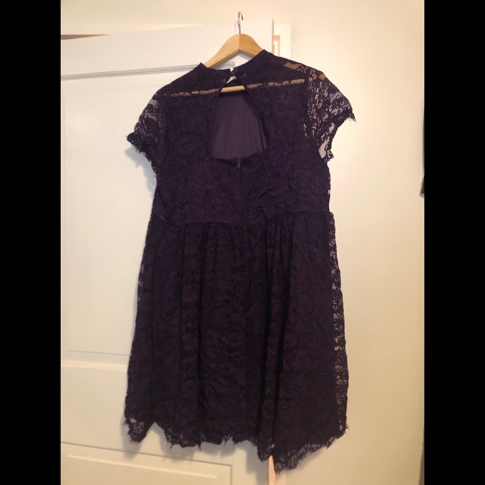 torrid Purple Lace Short Sleeve Dress - Picture 2 of 3